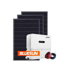 Bluesun solar system 20kw 30kw 36kw on grid whole house solar power system for residential